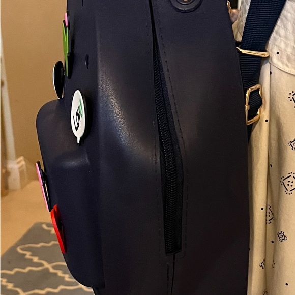 641-PRTT  New Silicone Backpack With Charms Lightweight Waterproof (Deep Blue) - Picture 8 of 15